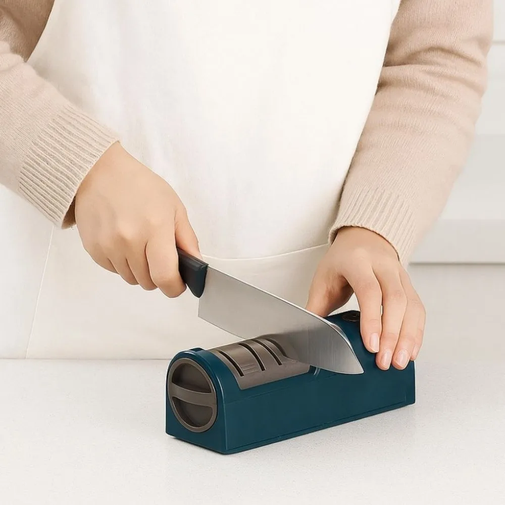 

ABS Wireless Electric Cutter Sharpener Coarse and Fine Quick Polishing Sharpening Stone Rechargeable Household Cutter Whetstone