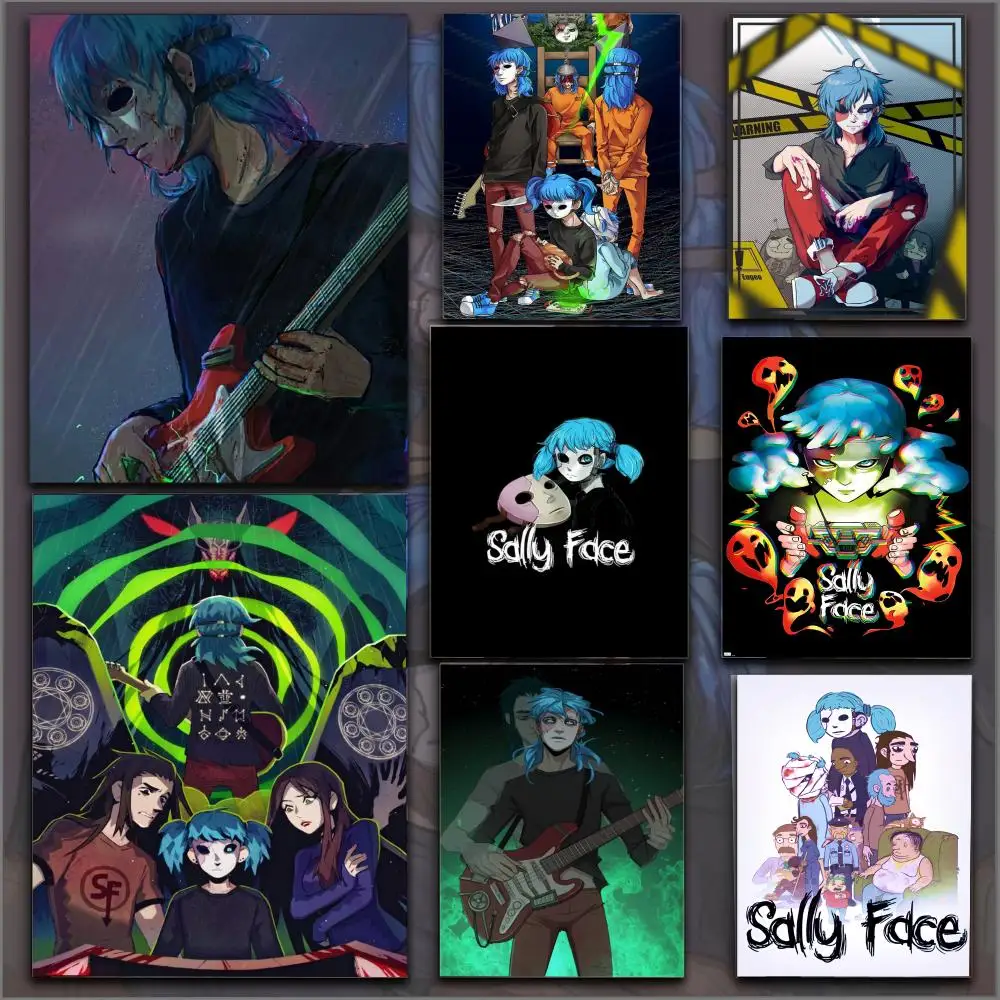 Spiel Sally Face Anime Poster HD Anime Hot Theme Sänger/OST/Film-Wasserdicht Selbstklebende Heimdekoration