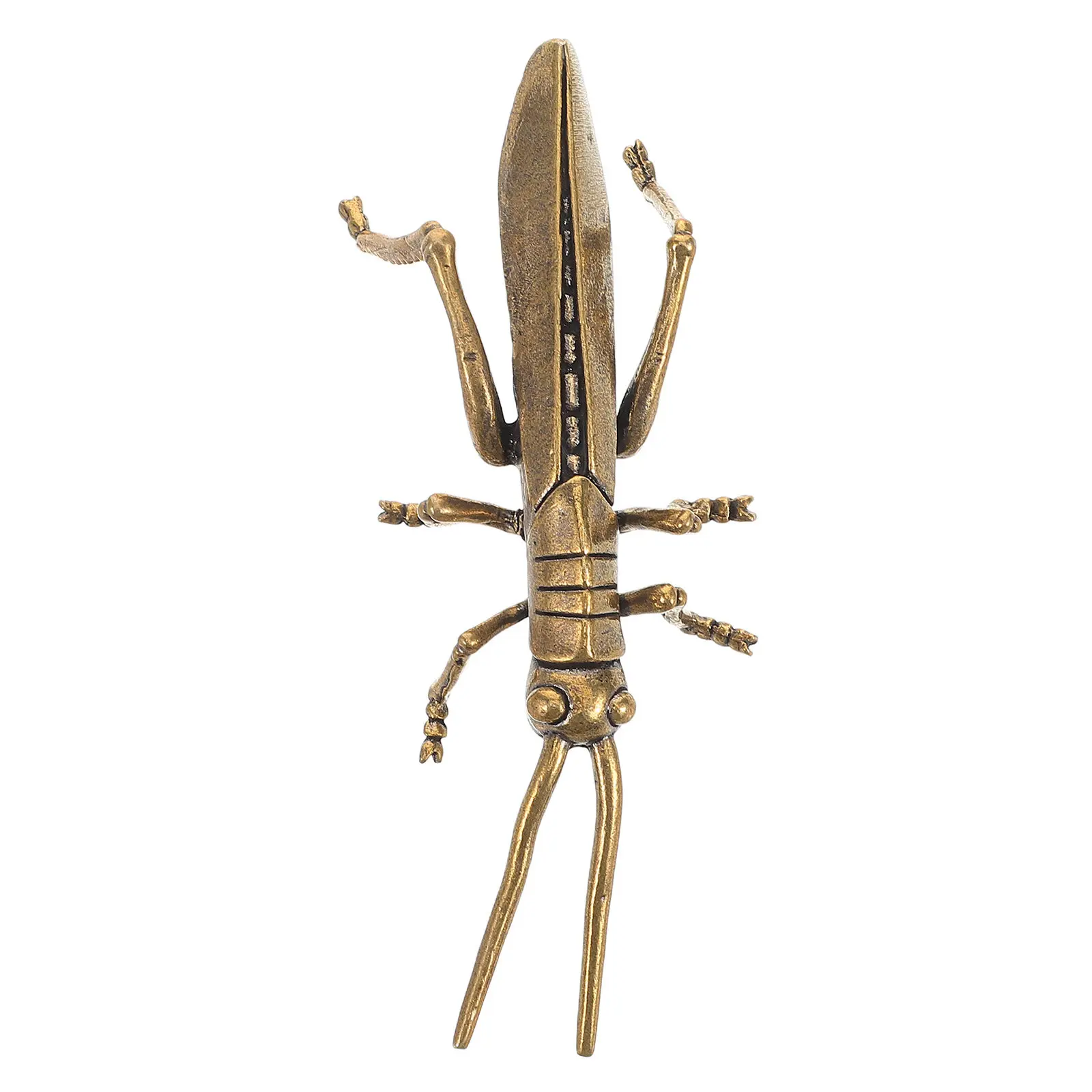Brass Locust Statue Meticulously Handcrafted Retro Insect Figure for Garden Fence Decor Desktop Ornament Spring Insect