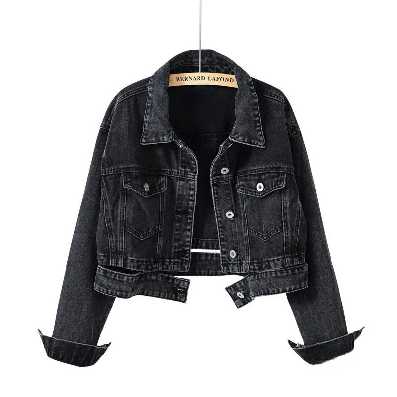 

WW Clothing Women's Denim Coat Long Casual Autumn Faion ort Outerwear Cotton 00% Long Sve Ladies' Jaet