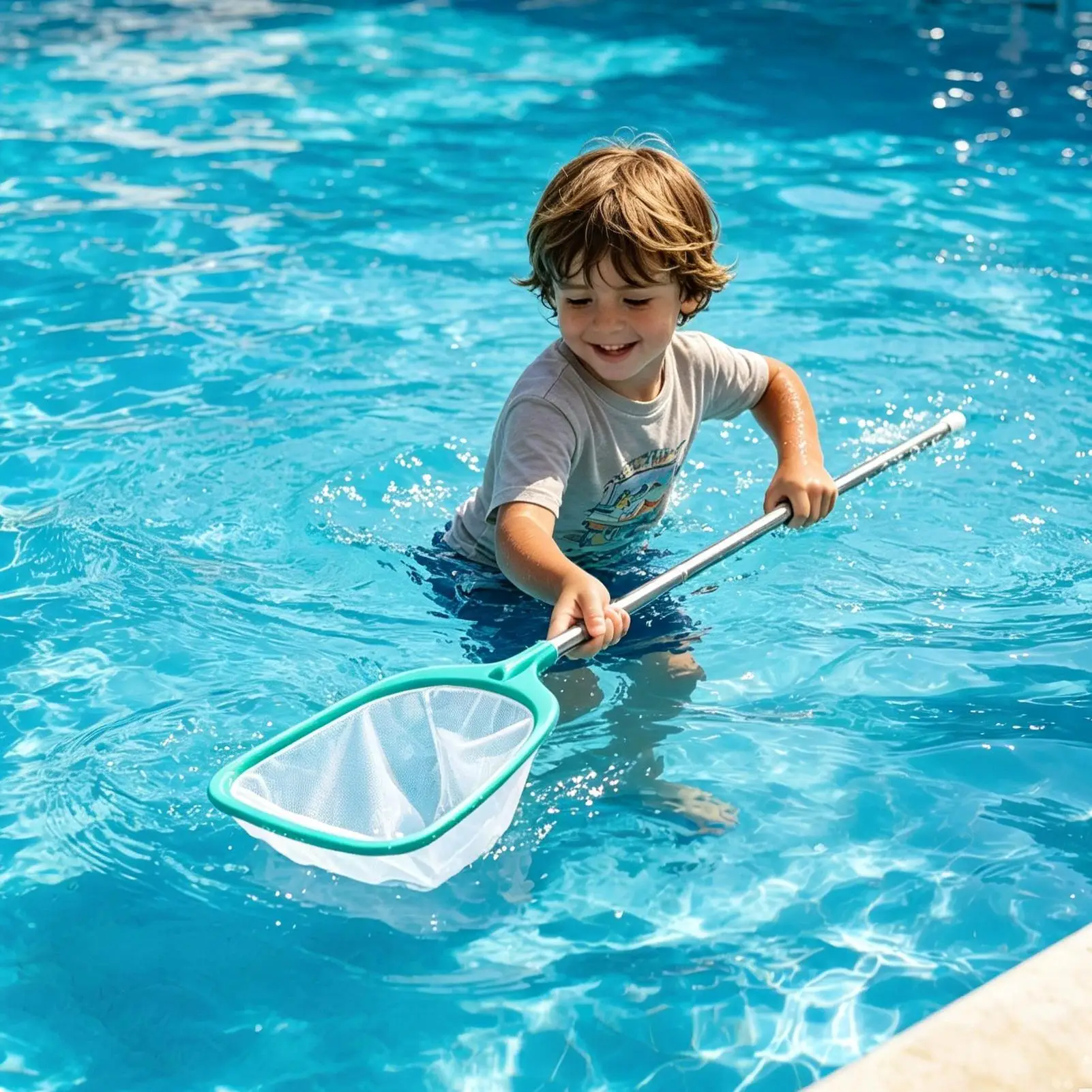 

Pool Net With Pole Adjustable Fine Mesh Aluminum Pole With Three-section Pole Pool Cleaning Net For Pond Water Garden Spa Hot