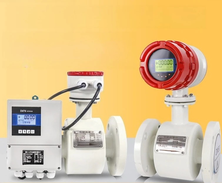 Integrated sewage electronic pipeline water flow sensor liquid intelligent electromagnetic flowmeter