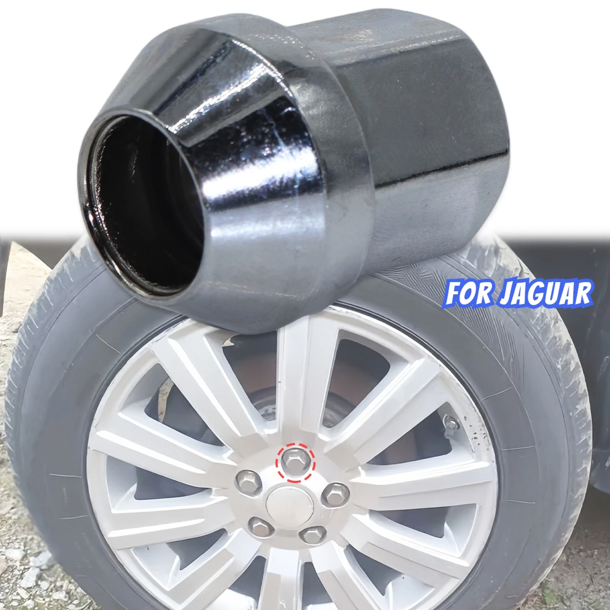 Car Wheel Lug Nuts Alloy Sliver For JAGUAR E-PACE 2018 - 2023 F-PACE 2017 - 2023 LR001381 Fix Repair Kit Replacement Accessories