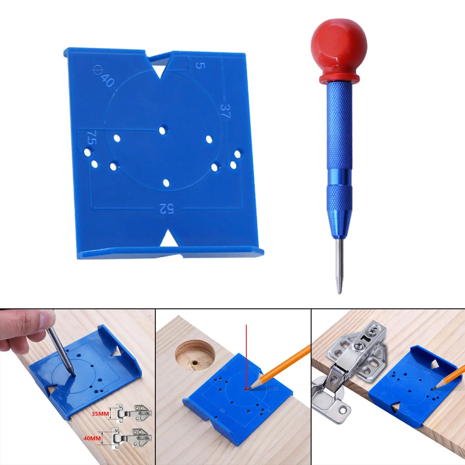 Hinge Opening Locator Woodworking Tool for Hinge Installation Accessories