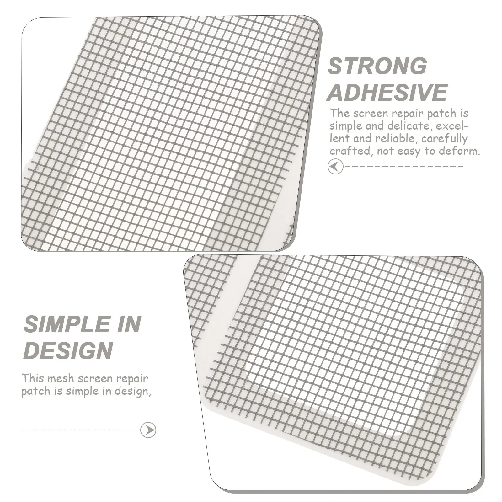 

15 Sheets Screen Repair Patch Window Patches Sand Adhesive Nylon Net Tape Self-adhesive Mesh Kit Strong