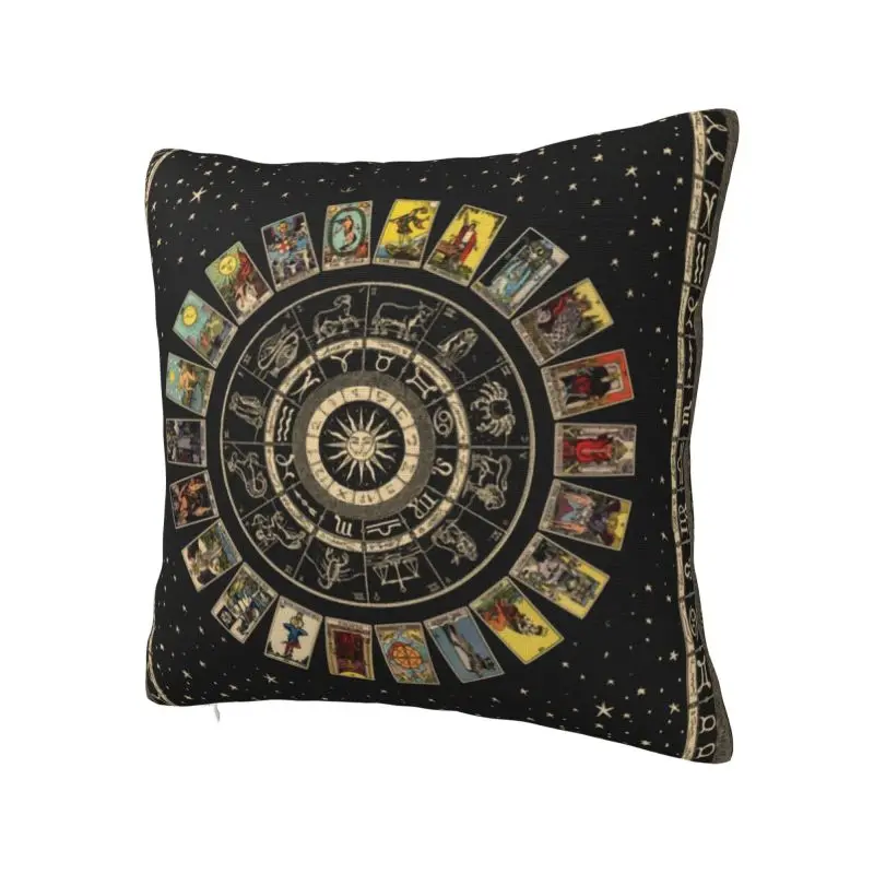 Major Arcana Tarot Astrology Chart Modern Pillow Cover Home Decorative Goth Zodiac Witch Magic Car Cushion