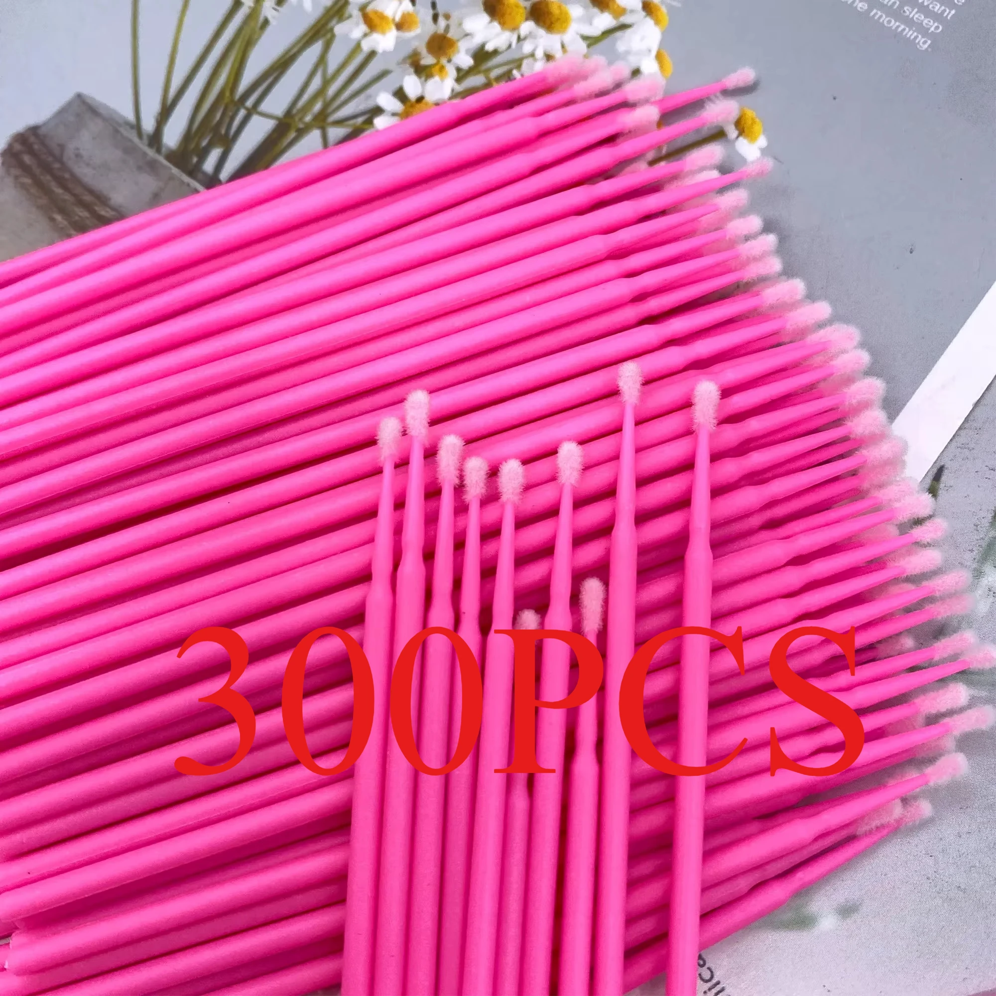 100/500 stücke Wimpern Reinigung Pinsel Lash Verlängerung Micro Baumwolle Tupfer Einzelne Wimpern Microbrush Schönheit Make-Up Sauber Entferner
