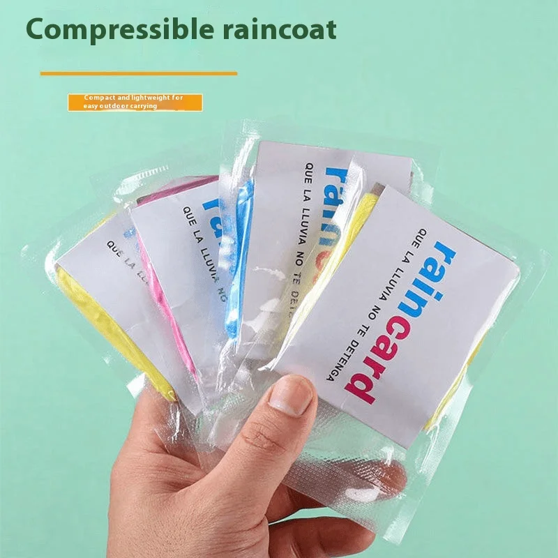 5/10 stücke Einweg Regenmantel Mini Tragbare Regenbekleidung Mit Kapuze Ponchos Camping Wandern Reise Zubehör Outdoor Reise Karte Regenmantel