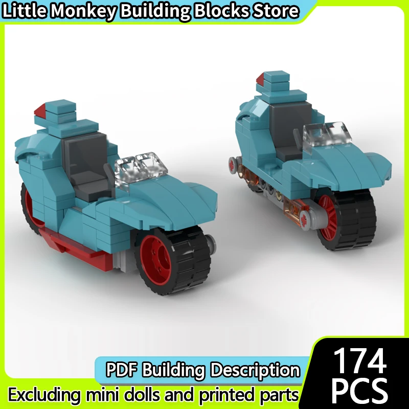 

Popular Animated Series Model MOC Building Bricks Tandem Bicycles Modular Technology Children Holiday Gifts Assemble Toys Suit