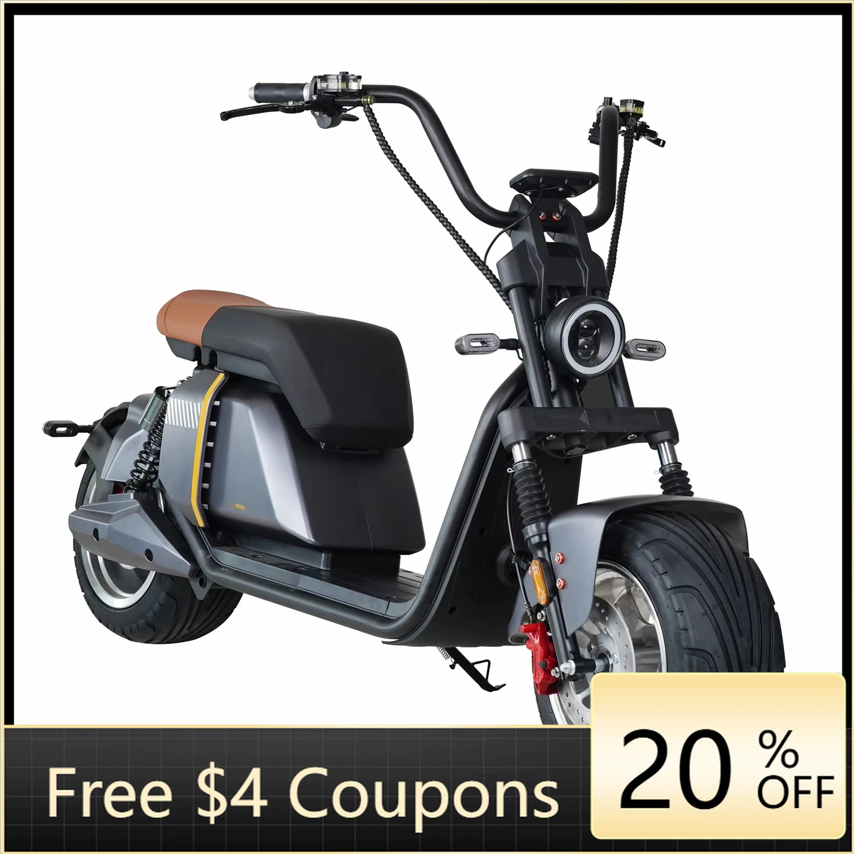 

yzhgbWholesale Price Gaia 701 Low Price Adult Urban Cocoa Fat Tire Electric Scooter Comfortable Seat