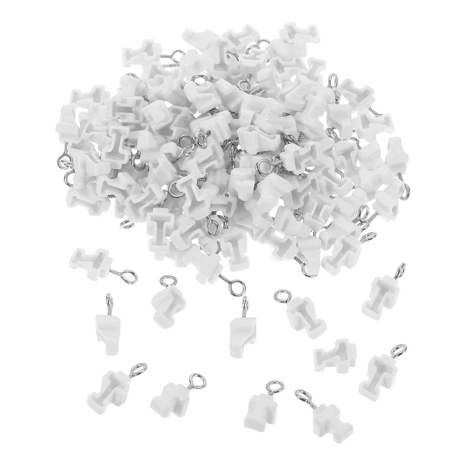 

120Pcs Curtain Track End Stops Plastic Rail End Caps Hidden Flexible Ceiling Wall Mount Drapery Stop Replacement Parts