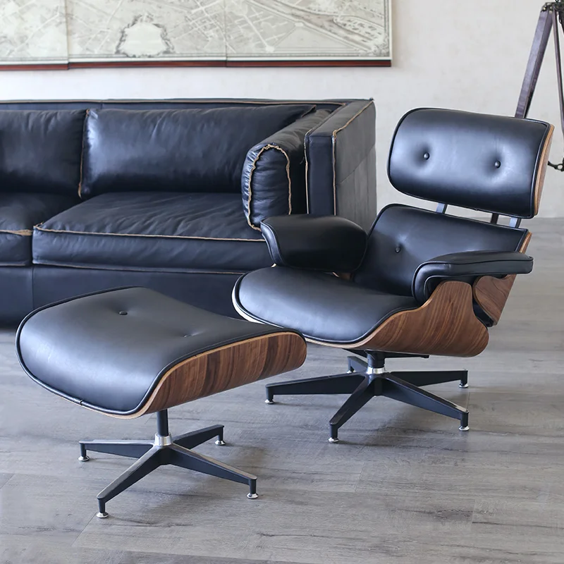 

Handmade leather craft first layer cowhide modern simple adjustable recliner pedal set