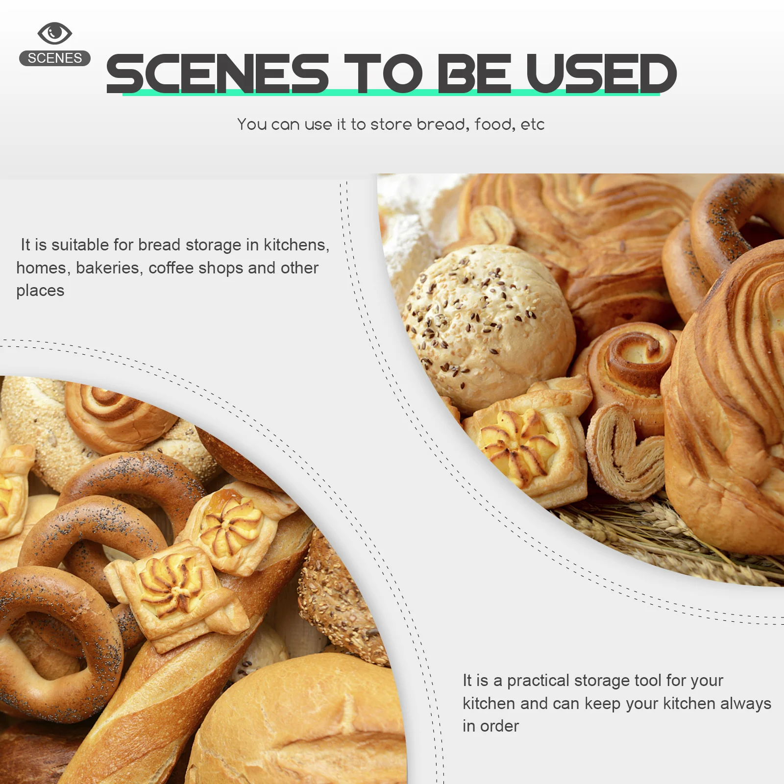 

Household Dustproof Bread Storage Box Transparent High Grade Plastic Kitchen Bread Container Fresh Keeping Case