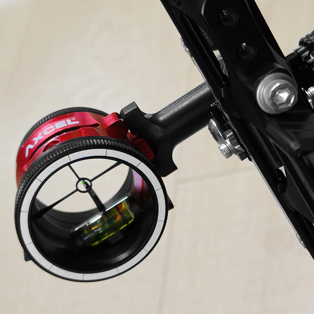 AV31/41 Sight Scope Housing 31/41mm Bow Sight Housing with Built-in Bubble Level Hard Anodized Aluminum Bow Sight Head