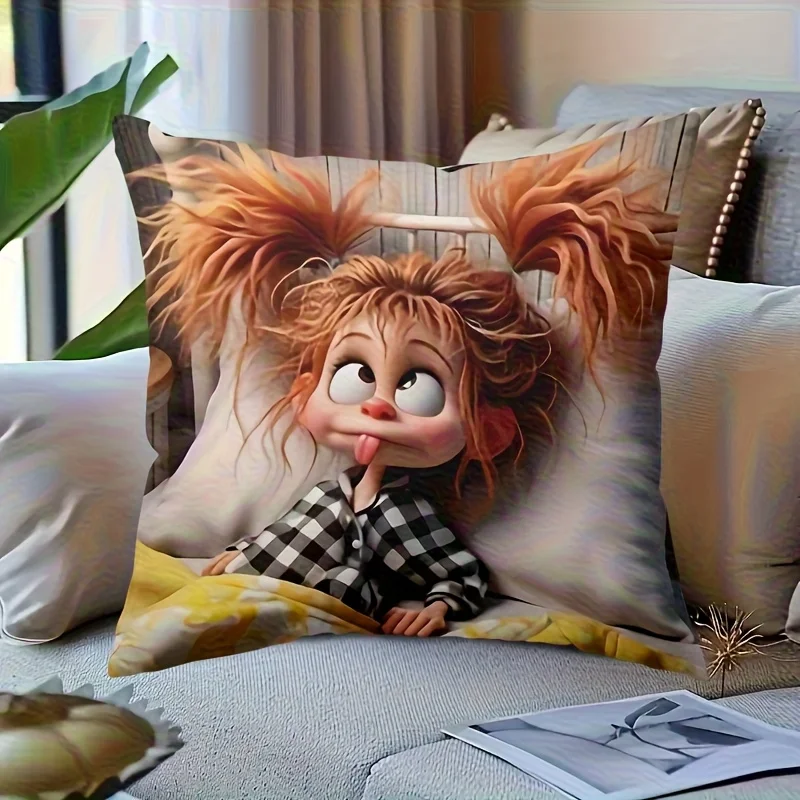 كيس وسادة Chucky Doll - طباعة نابضة بالحياة، بوليستر مضاد للحساسية، سحاب، قابل للغسل في الغسالة، بوهيمي، ديكور للسرير/الأريكة، هدية #2
