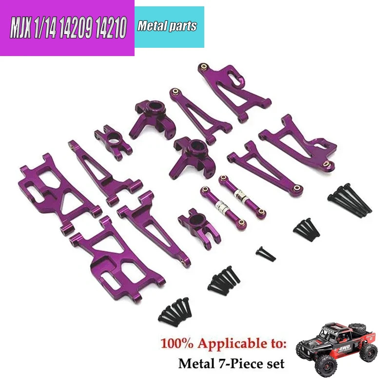 FOR HYPER GO MJX 1/14 14209 14210 H14BM RC Car Upgrade Parts Accessories Metal Fittings Steering Assembly with Bearings