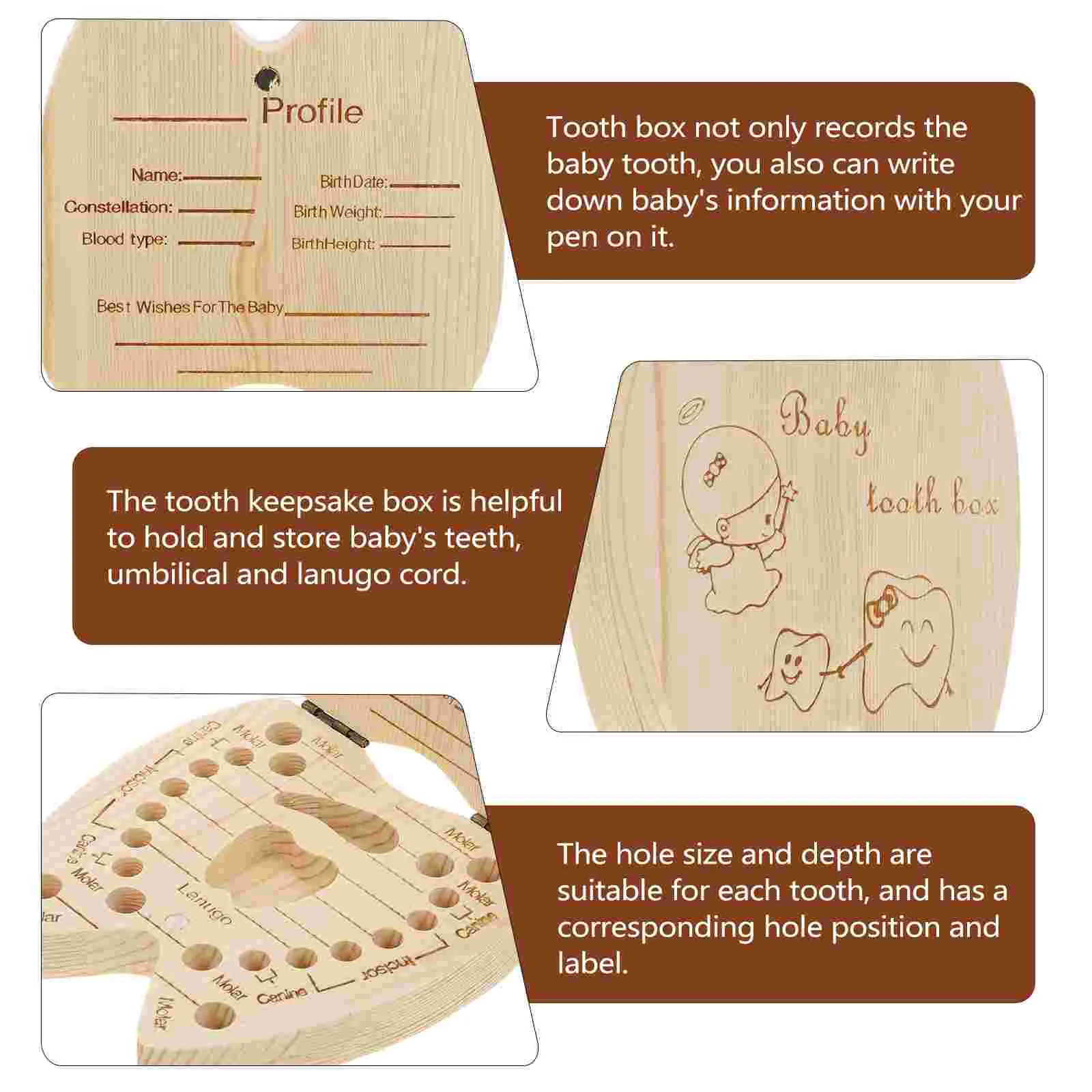 Подарки для малышей, ящик для хранения детских зубов, держатели для детских зубов для детей, дерево на память