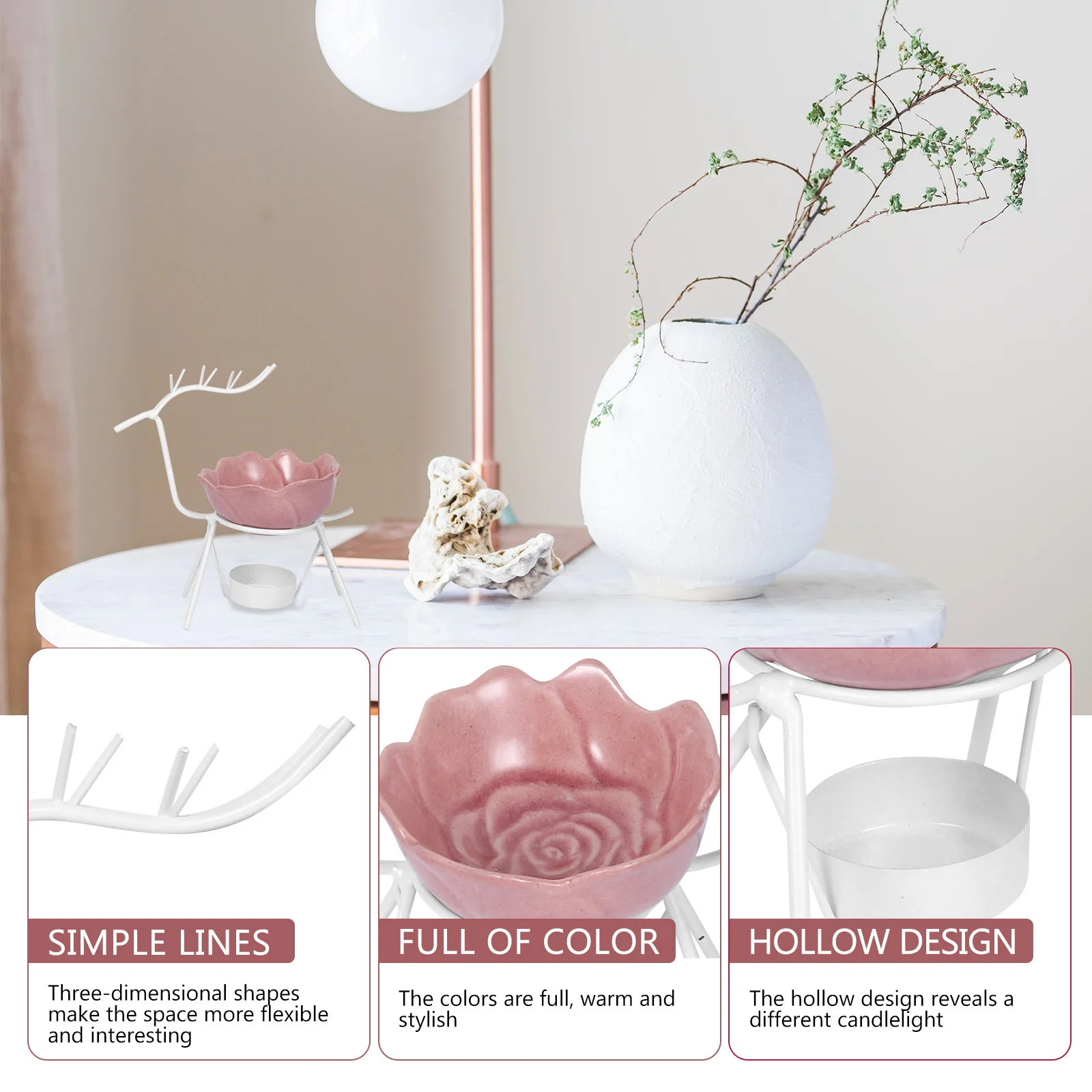 

Incense Holder Censer Decor Burner Ornament Christmas Ceramic Aromatherapy Furnace Home Tealight Diffuser