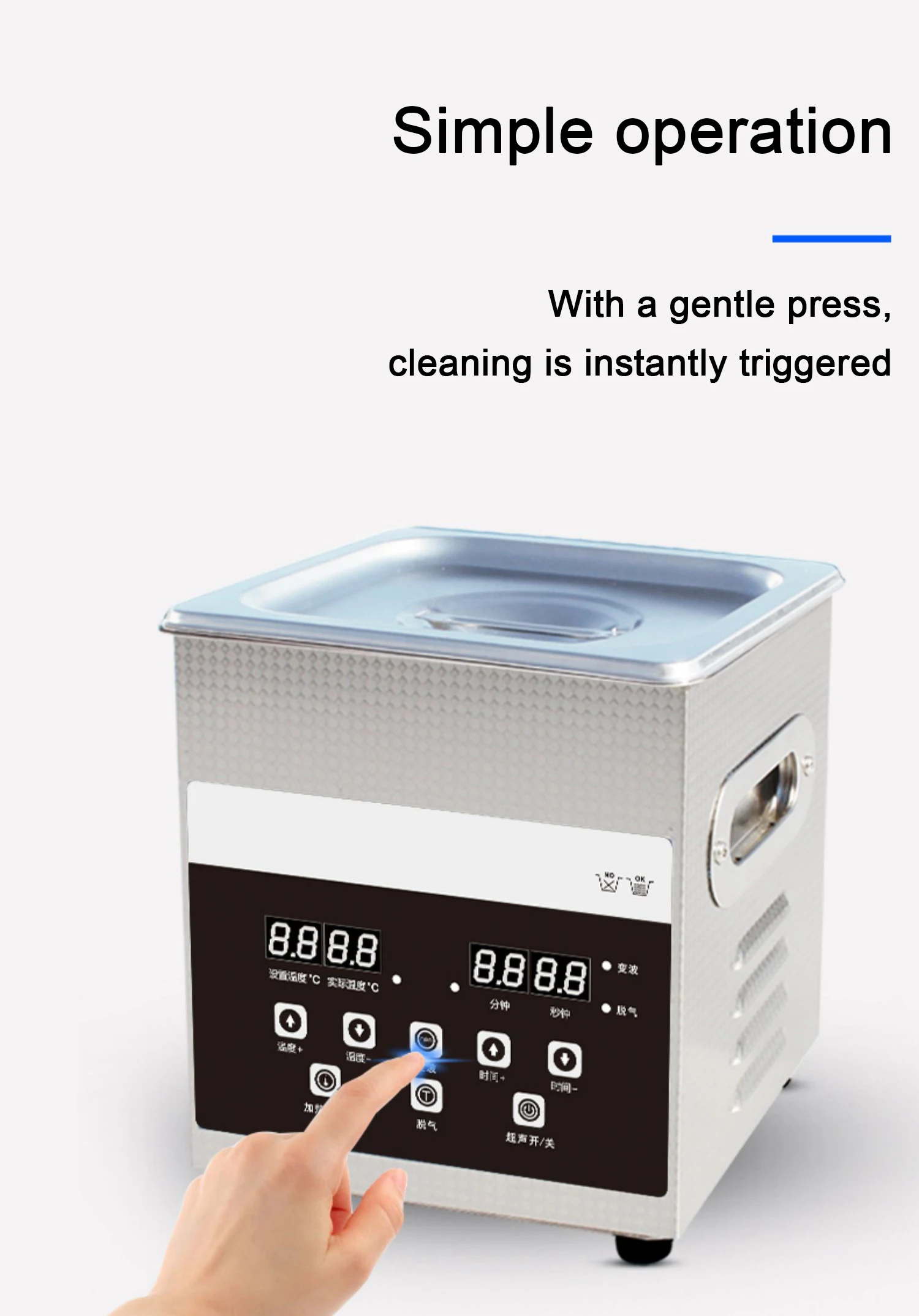 60W/120W Ultrasonic Cleaner Variable Wave Degassing Ultrasound Cleaning Machine Jewelry Watch Glasses Washing Bath Heater 1.3L