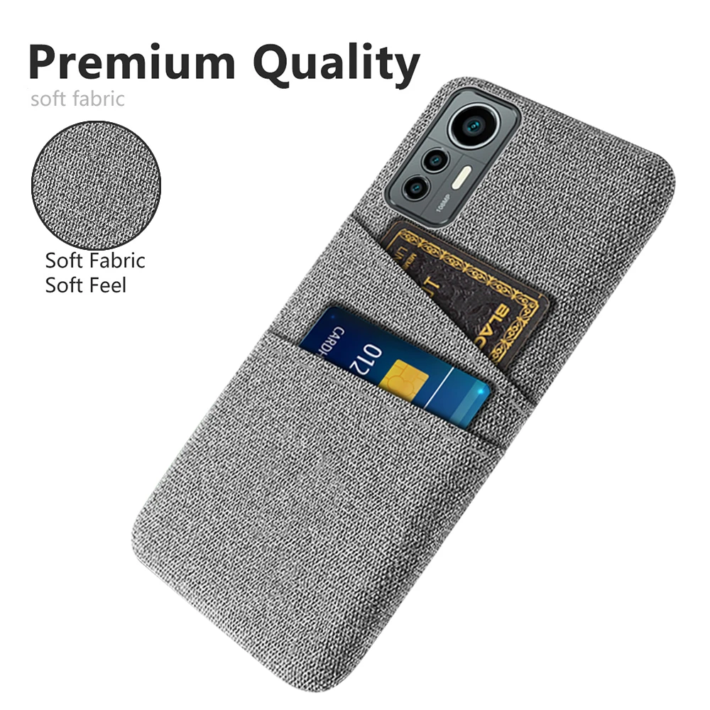 For Xiaomi 12 Lite Case Luxury Fabric Dual Card Phone Cover For Xiaomi 12S Pro 12S Ultra 12 Lite 12X 11 Lite 11T Phone Coque