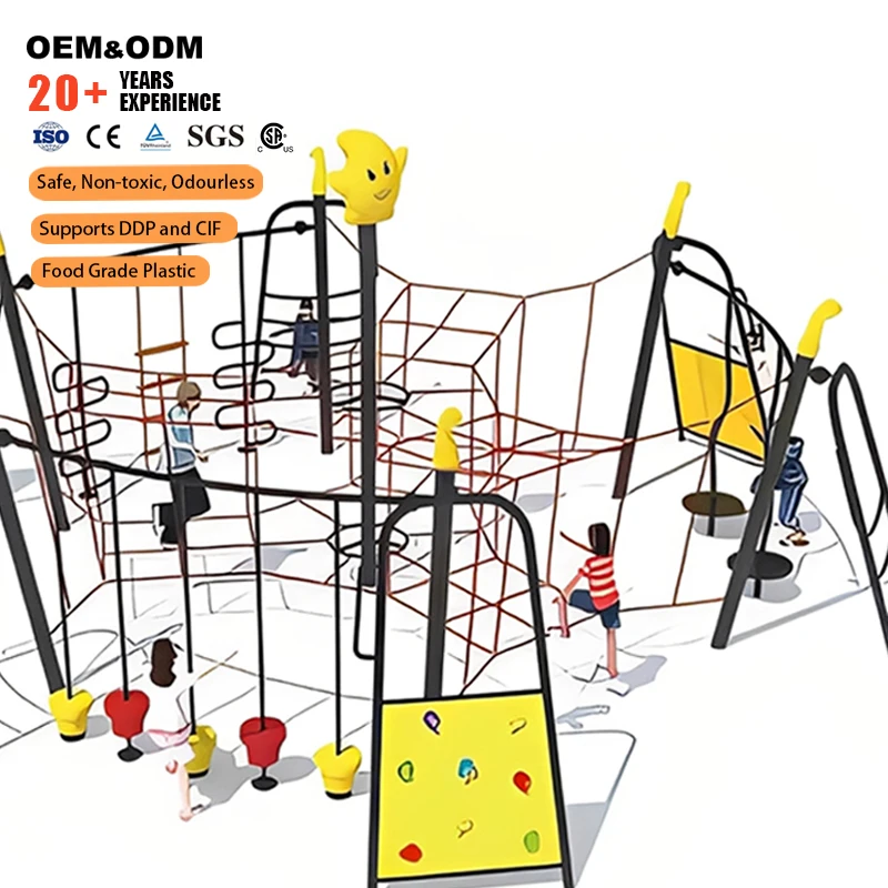 Custom Safe Sturdy Metal Spider Web Climbing Playground For Real Estate Property Kids Activity