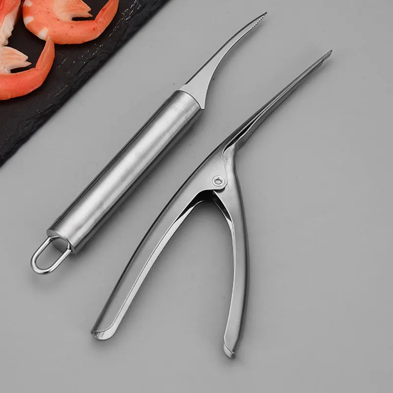 2PCS Kitchen Shrimp Deveiner Tools Set - Creative and Minimalist Home Shrimp Peeler Kit for Removing Shrimp Veins (2 Pieces)