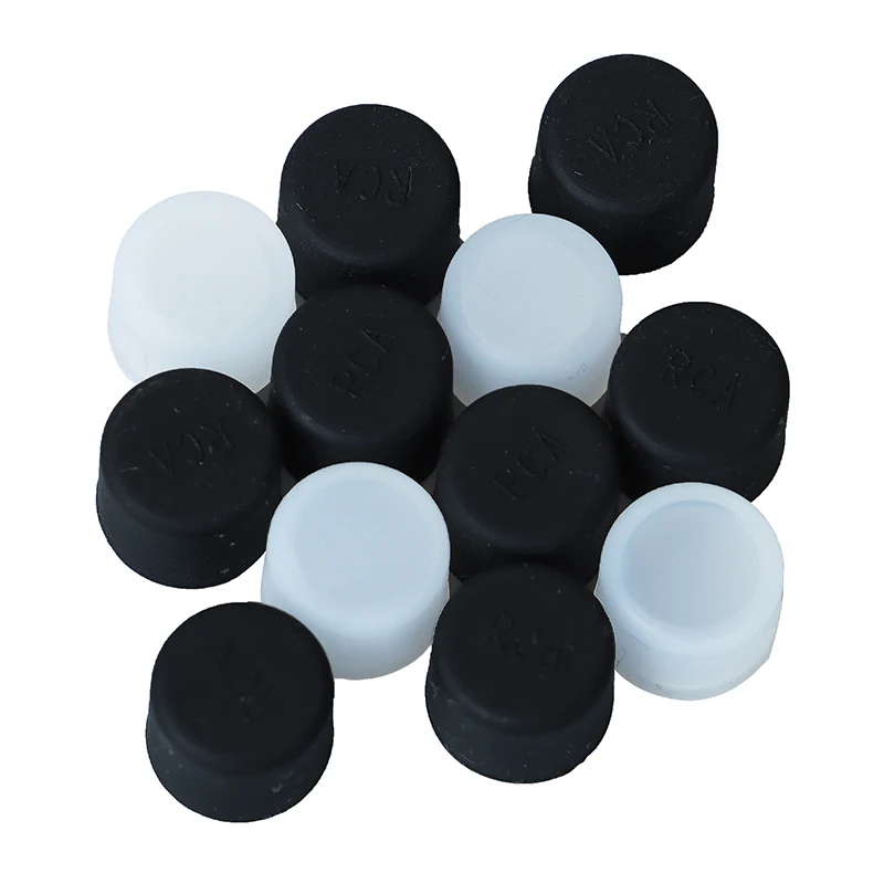 10Pcs/lot Silicone TV Audio Video Interface Dust Plug RCA Female Protective Cover RCA Plug Dust-proof Cover