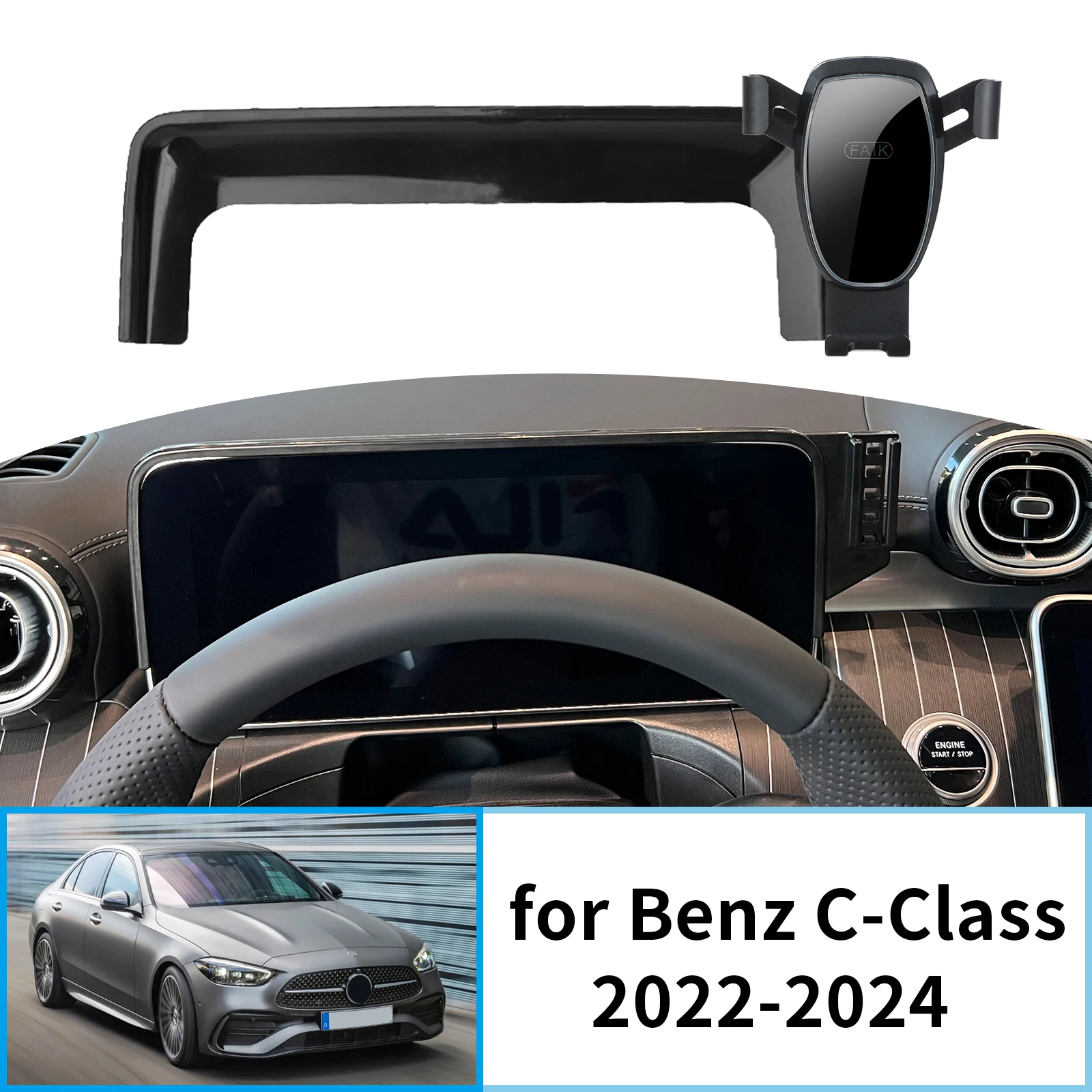 

for Mercedes-Benz C-Class 2022-2024 C CLASS W206 GPS Bracket Navigation Stand Auto Accessories