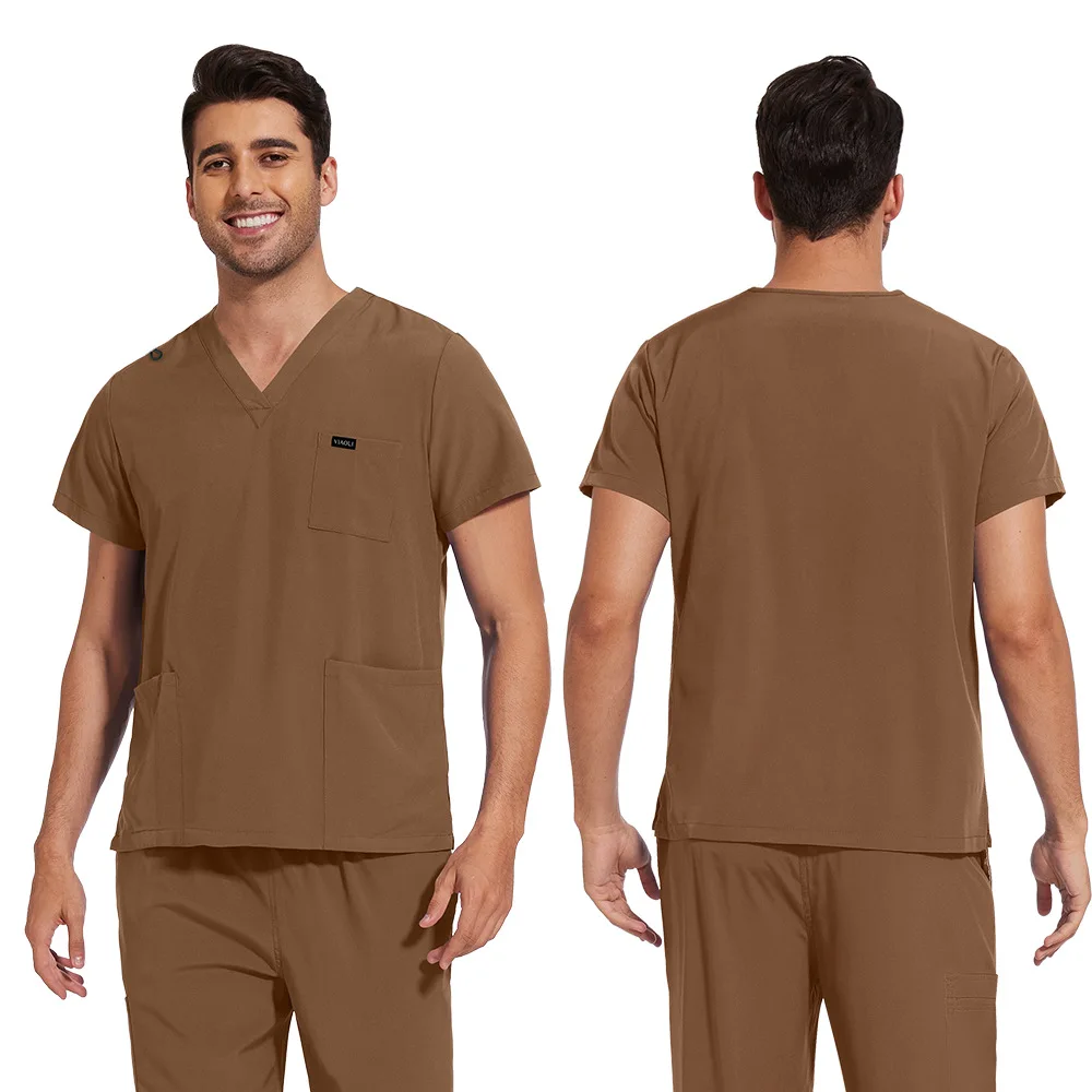 New Arrival Custom men Nursing Scrub Straight Leg Pants Set Hospital Doctor Sets Women Stylish Slim Fit Hospital Scrub Uniform