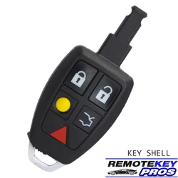 DIYKEY 5 Button Key Shell for Volvo C30 S40 V50 C70 Replacement Remote Control Car Key Case Fob LTQV0315TX