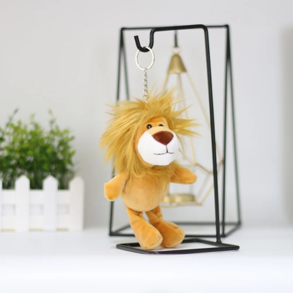 Animale della foresta Ornamento carino Elefante Ciondolo borsa Leone Portachiavi Bambole di peluche Animale Peluche Portachiavi di peluche Giocattoli di peluche