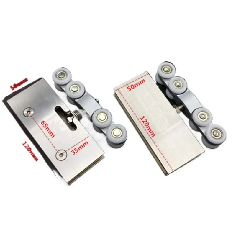 Stainless Steel Heavy Duty Glass Sliding Door Hanger: Silent Hanger & Hanging Pulley Clip