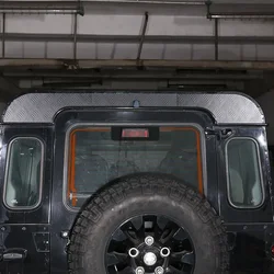 For Land Rover Defender 90 110 130 2004-2019 Aluminum Alloy Black Car Tailgate Roof Trim Panel Cover Sticker Car Accessories