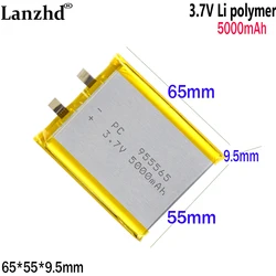 Lithium Polymer Batteries 955565 3.7V 5000mAh 55*60*9.5mm Rechargeable Battery For Power Bank Bluetooth Speakers Tablet DVD