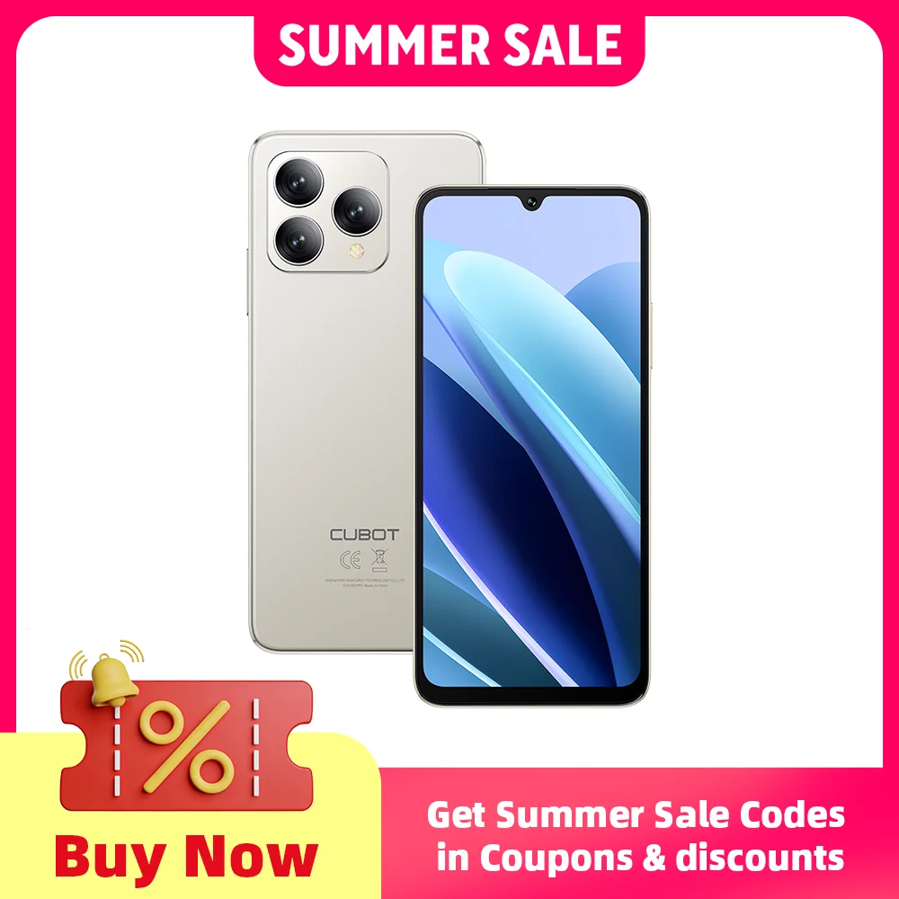 Cubot Smartphone Android 15 A40, 12GB RAM+256GB ROM, 6.88-Inch 120Hz Screen,Octa-core, 48MP Camera, 5100mAh Battery,NFC,Face ID