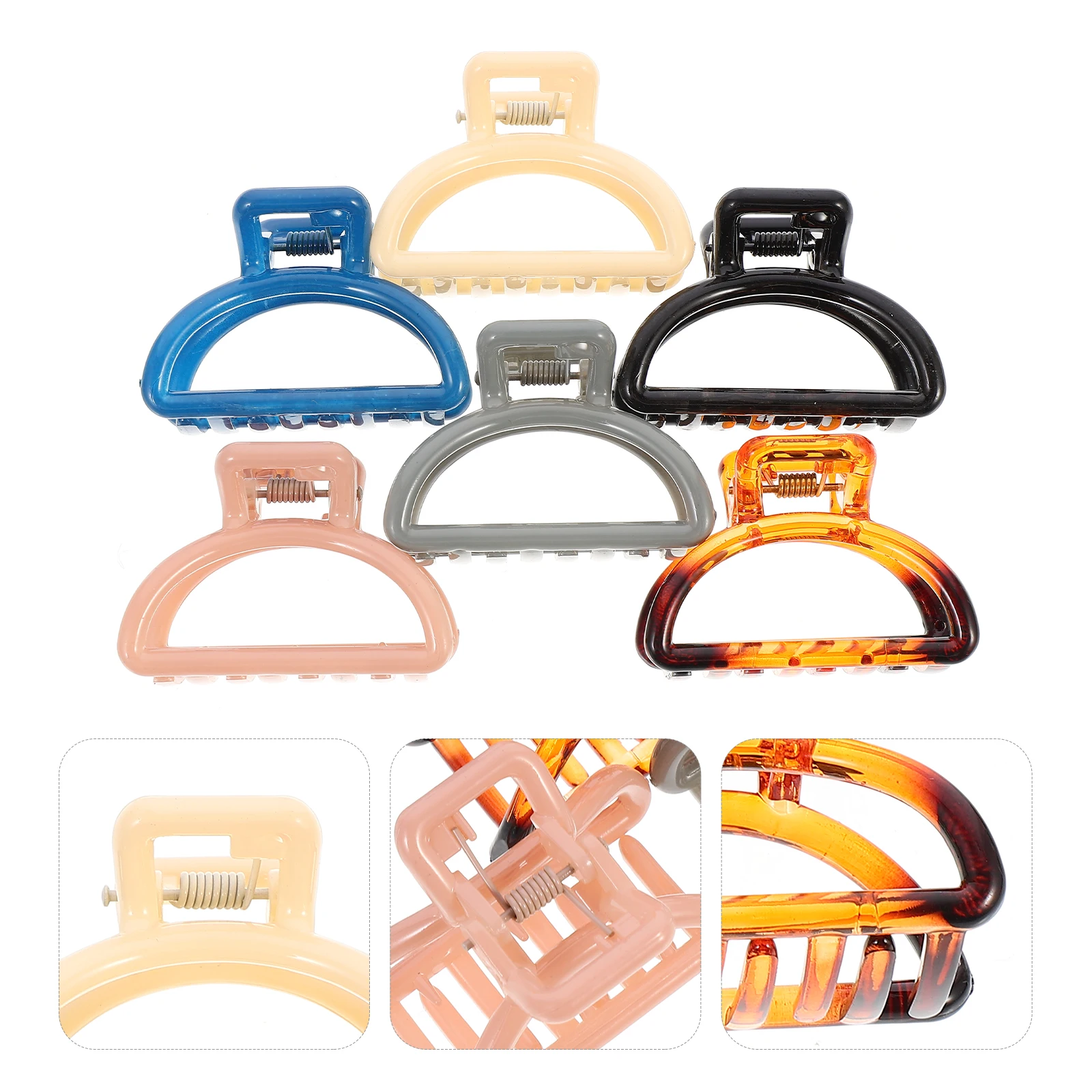 

6 PCS Resin Hair Clips Stylish Accessories Fashion Headgear Women GirlsHair Claw Barrette Clamp Claw Clip