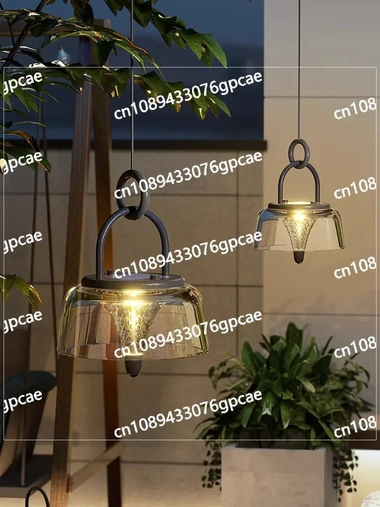 Solar Garden Balcony Gazebo Outdoor Chandelier Simple Outdoor Waterproof Handheld Hanging Light