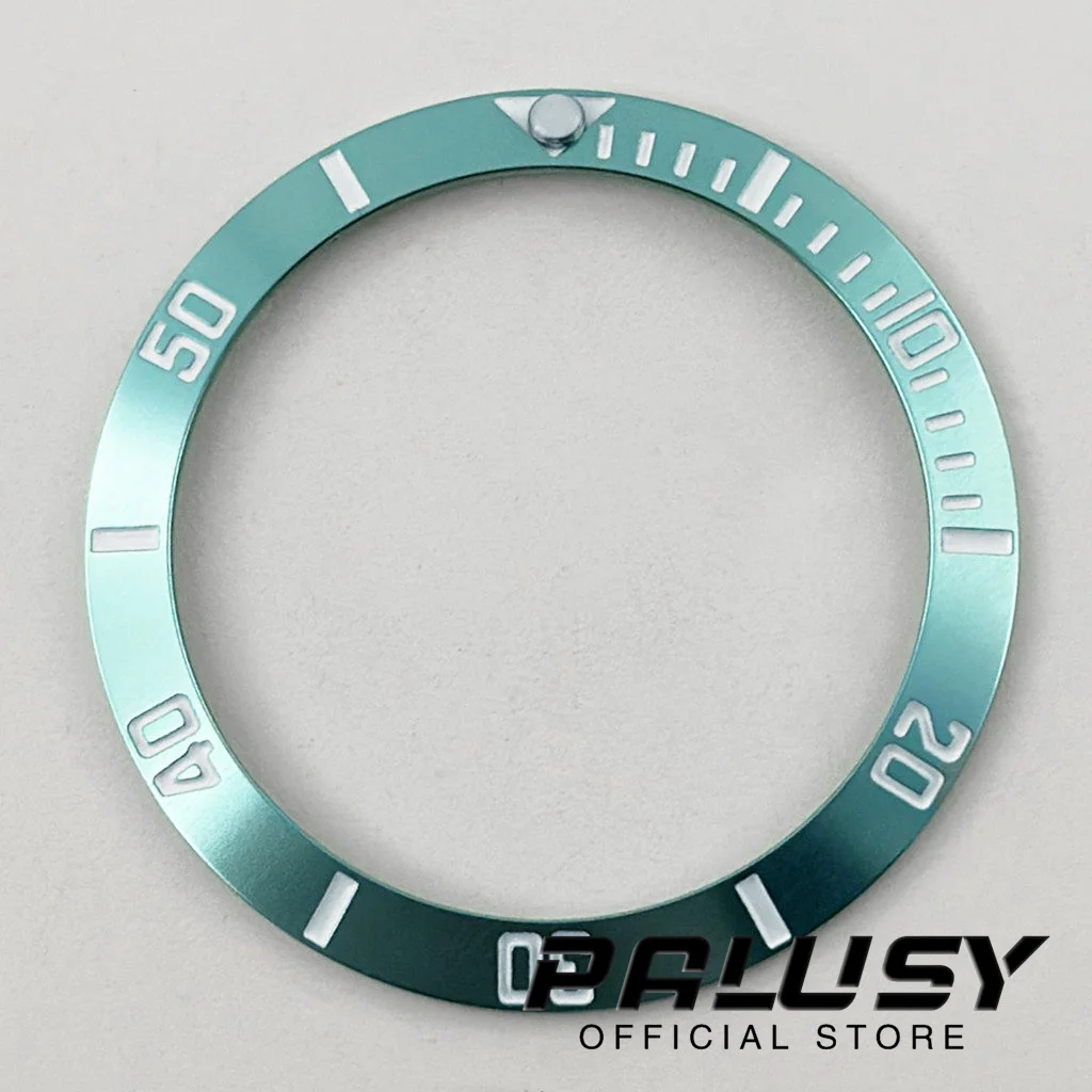 Anel inclinado de alumínio para mergulho, 38mm, 38mm * 30.6mm, inserção de moldura para caixas de relógio masculino, acessório de substituição