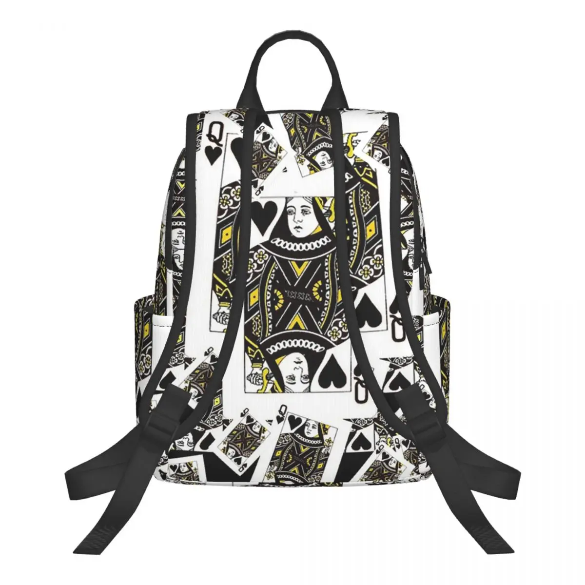 Casino Nights Red Queen Of Hearts Student Backpack School Bag Hiking Travel Daypack for Men Women Bookbag Shoulder Bags