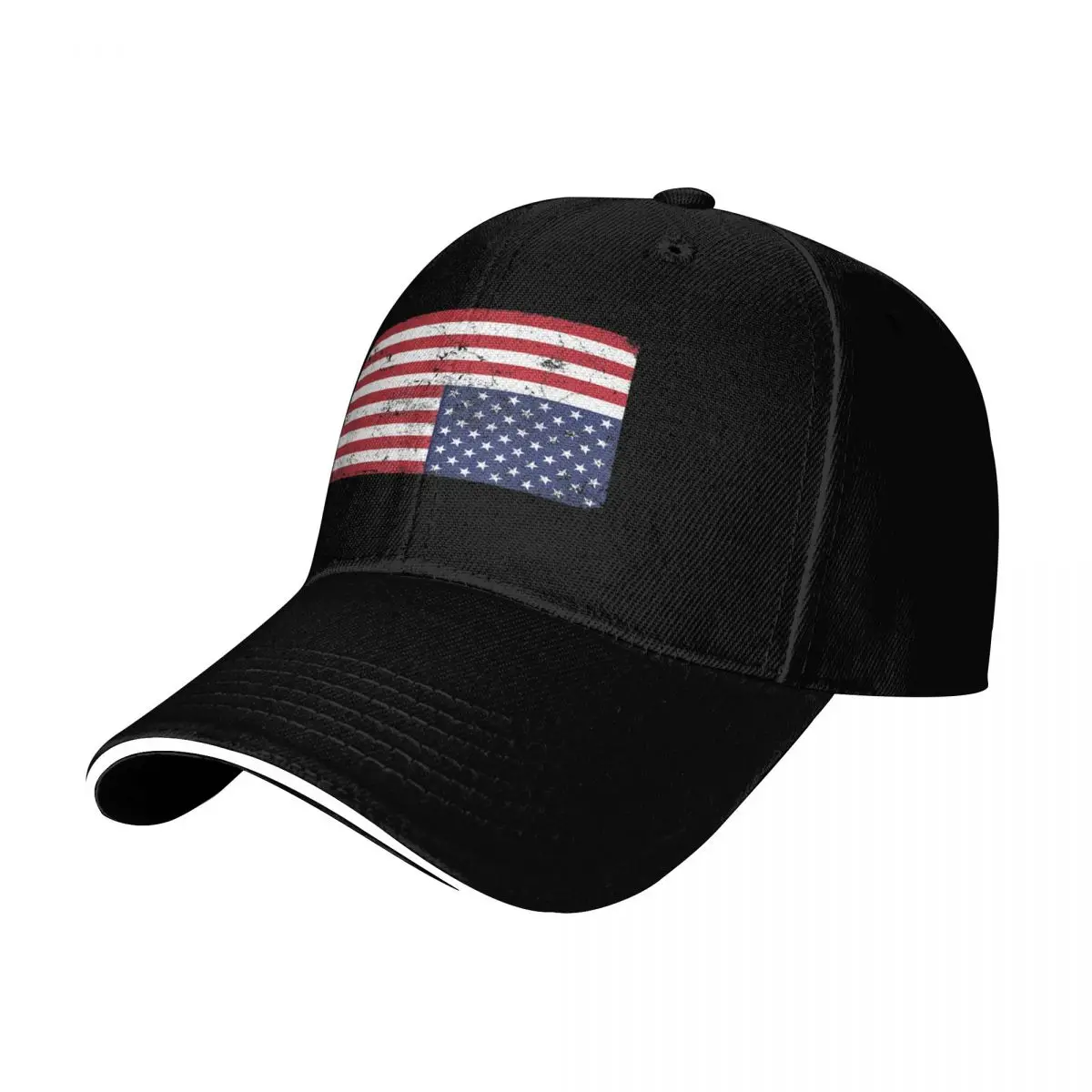 American Flag Distress Upside Down United States USA Baseball Cap Men Women Casual Summer Sport Sun Cap