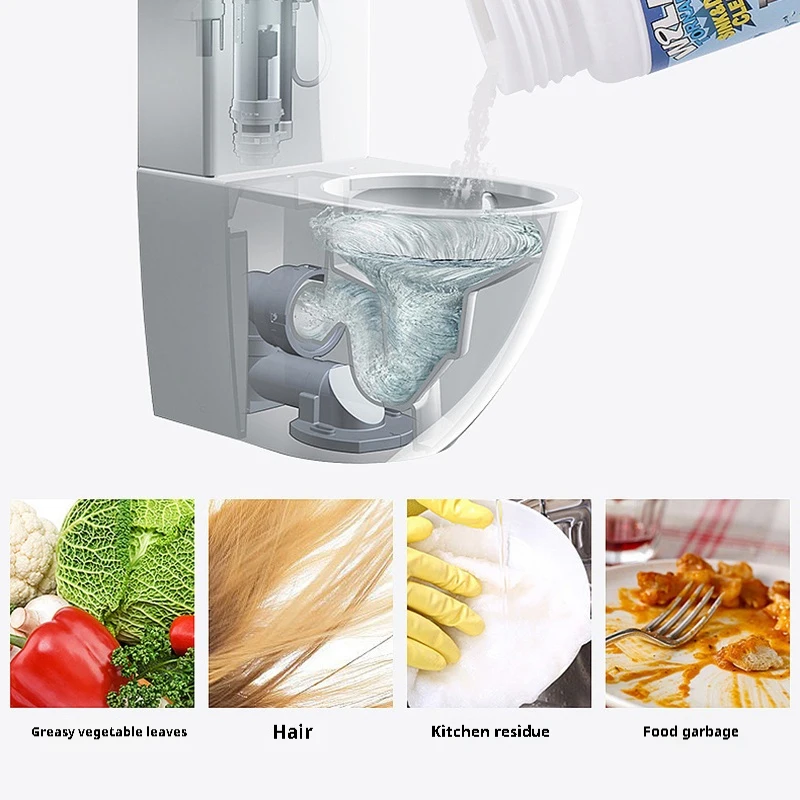 Powerful Dredge Clog Remover Drain Pipe Basin Cleaner Toilet Kitchen Pipe Deodorization Dredging Agent Sink Pipe Dredge Powder. view 5