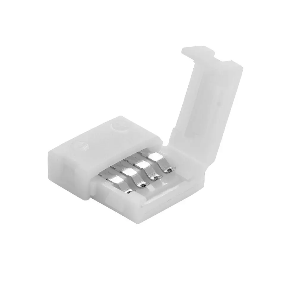 Conector de tira LED com acoplador clip, L T Cross Shape, PCB Corner, RGB 3528 5050, acessórios de luz, 4Pin, 1 Pc