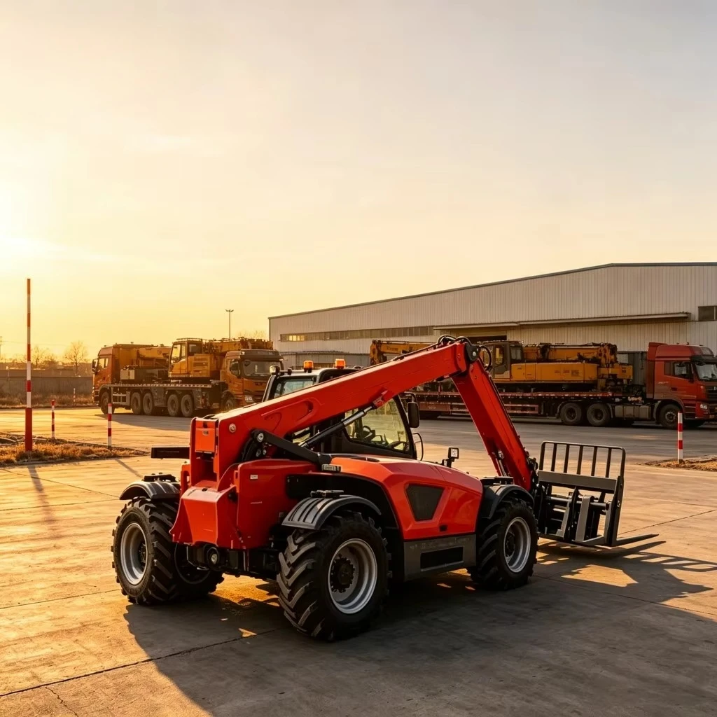 High Efficiency Telehandler Telescopic Handler Forklift 85kW Rated Power With Gearbox Motor for Industrial Use