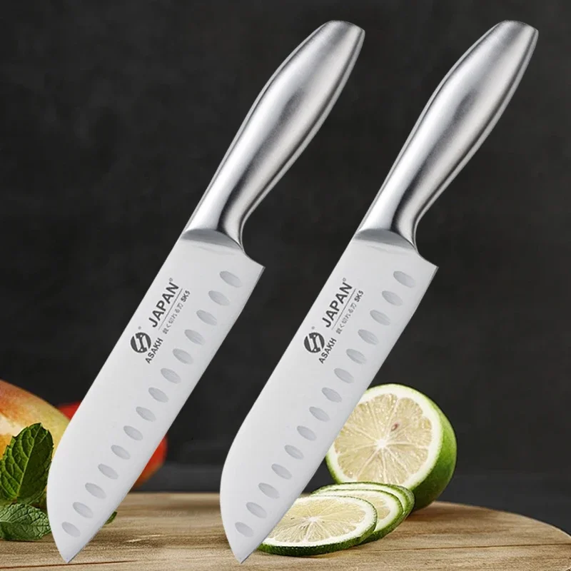 Professional Chef Knife Stainless Steel Meat Cleaver Japanese Santoku Knife Boning Cleaver Household Vegetable Slicing Knife