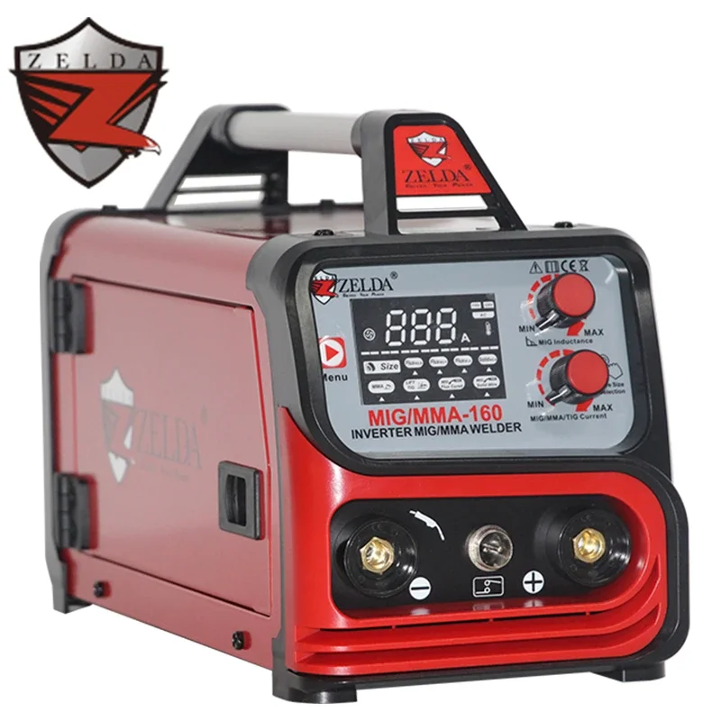 Hot sale flux cored gasless mig welding 160 soldadora inverter 4 en