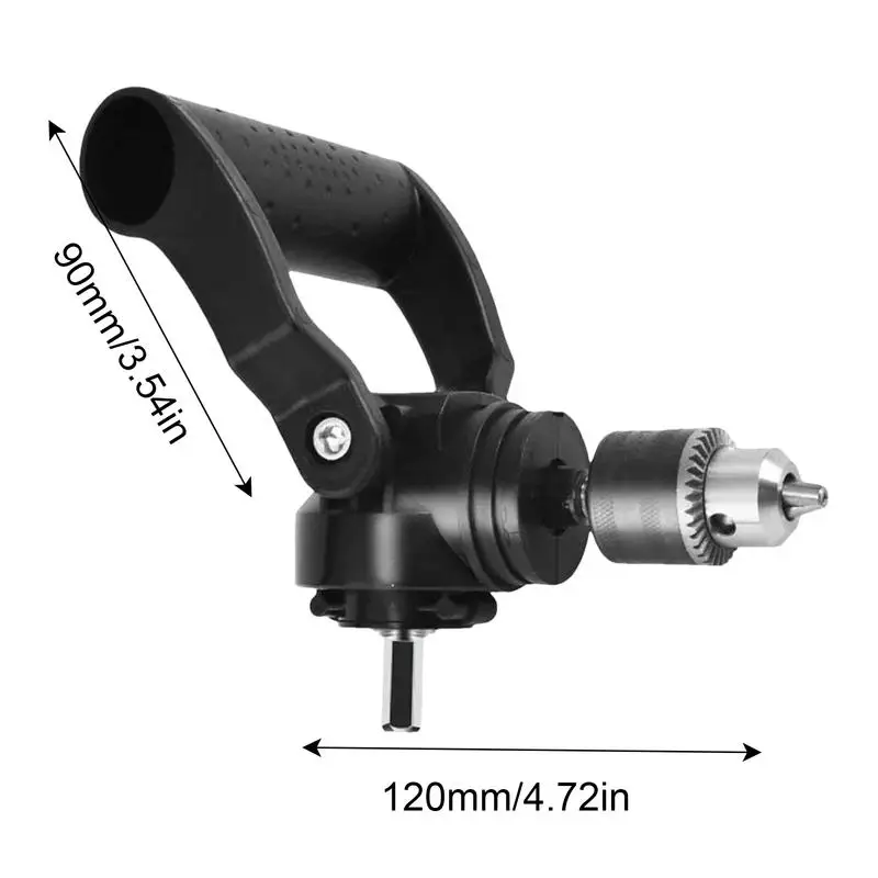 Imagem -06 - Adaptador de 90 Graus para Broca Multifuncional Ergonômico Adaptador de Mandril de Broca Preto Ângulo Direito Acessório de Broca de Metal Mandril