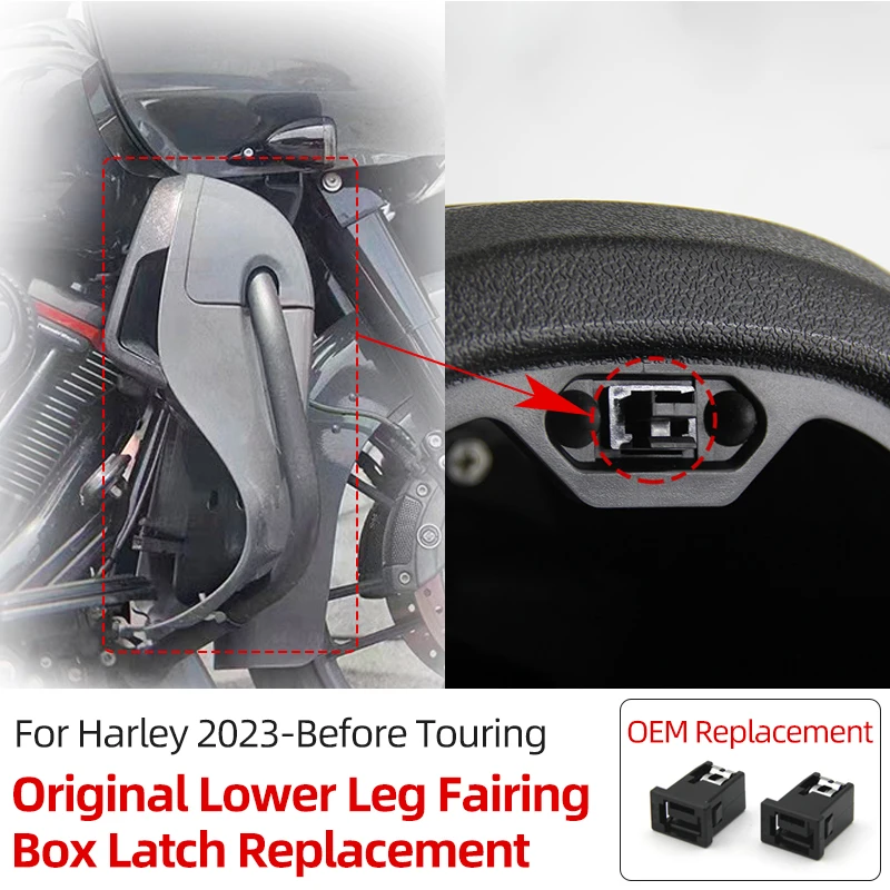 Motorcycle Lower Leg Fairing Box Latch Replacement for Harley 2023-Before Touring CVO Road Glide CVO Street Glide Ultra Limited