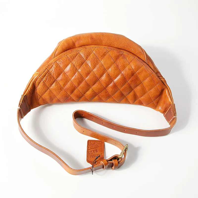 PNDME Fashion Luxury Genuine Leather Men's Multi-pocket Chest Bag Designer High Quality Real Cowhide Shoulder Crossbody Bag