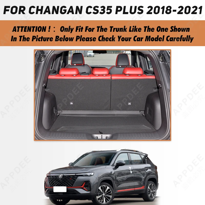 Auto Full Coverage Trunk Mat For Changan CS35 PLUS 2018-2021 19 Car Boot Cover Pad Cargo Interior Protector Accessories