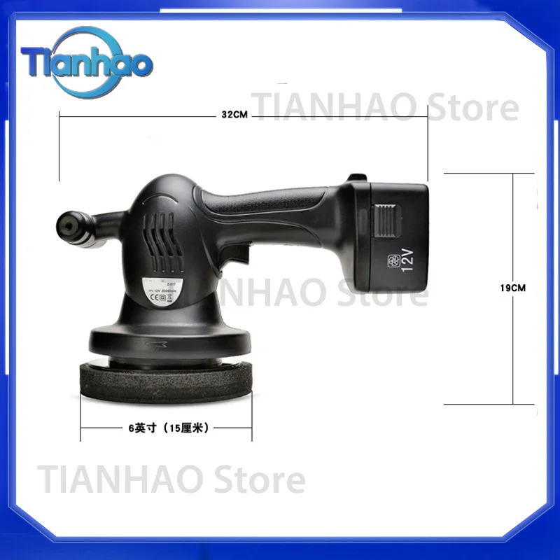 2 in 1 Car Polisher for 220V 6inch Cordless Car Paint Care Tool Polishing Machine Sander Electric Floor Polisher